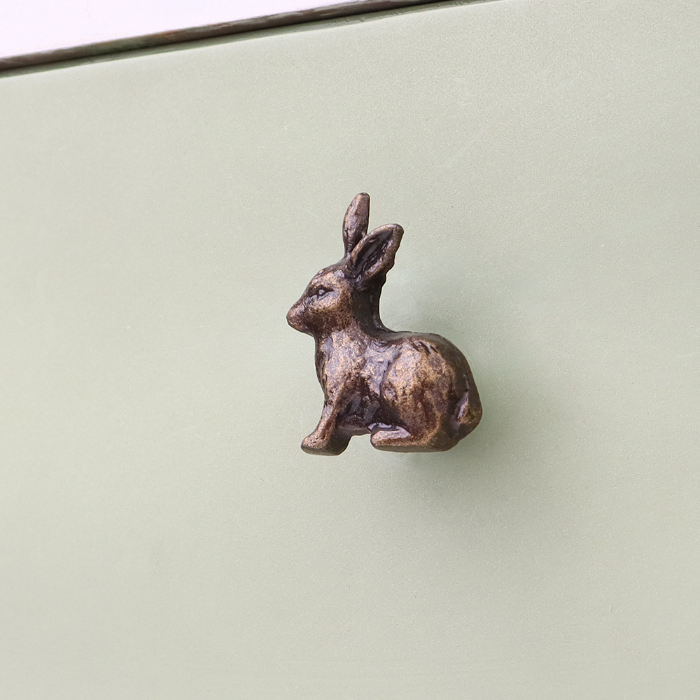 Antique Rabbit Metal Drawer Knobs