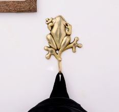 Golden Bronze Frog Wall Hooks