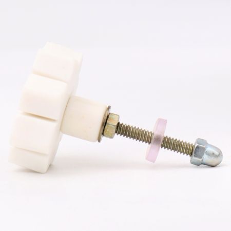 Stone Flower Shaped White Drawer Knob