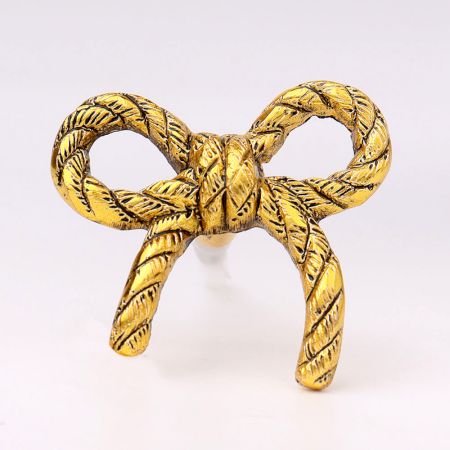 Gold Bow Metal Drawer Knob