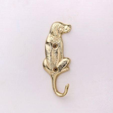 Brass Polish Dog Tail Wall Hook