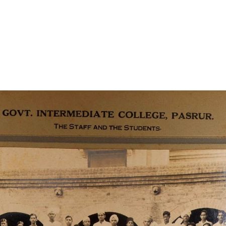 Staff and Students Group Paper Photo of Govt. Intermediate College Pasrur