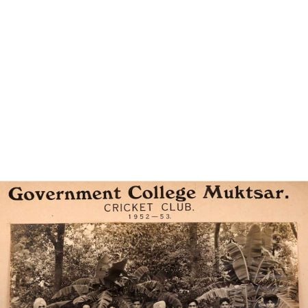 Cricket Club Government College Muktsar Vintage Paper Photograph