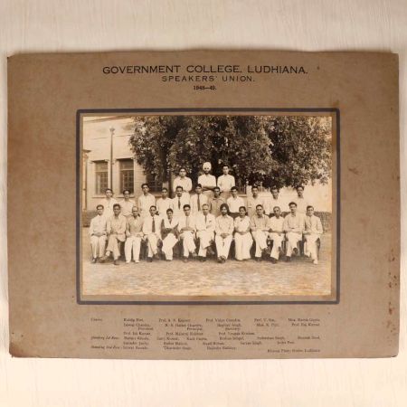 Vintage Paper Photo of Government College Ludhiana for Collection
