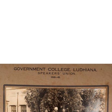 Vintage Paper Photo of Government College Ludhiana for Collection