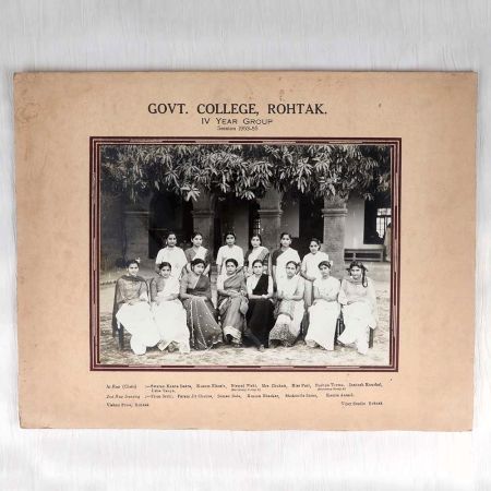 Government College Rohtak Vintage Paper Photograph for Collection