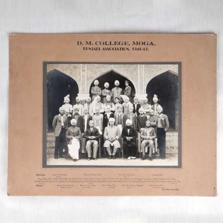 D.M. College Moga Group Paper Photograph for Vintage Collection