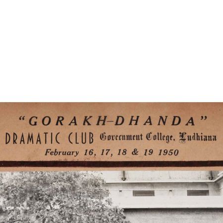 Black and White Paper Group Photograph of Govt. College Ludhiana