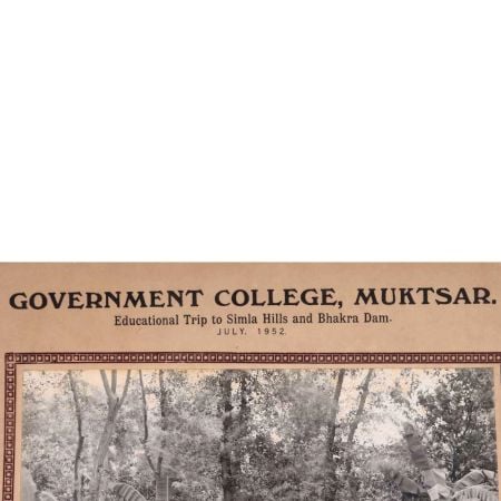 Govt. College Muktsar Group Paper Photograph for Vintage Collection