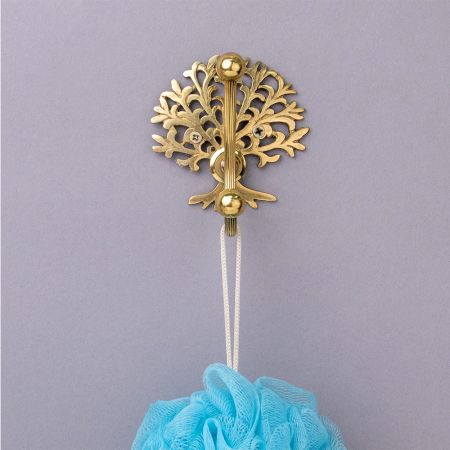 Handmade Brass Golden Wall Hook for Hanging Clothes