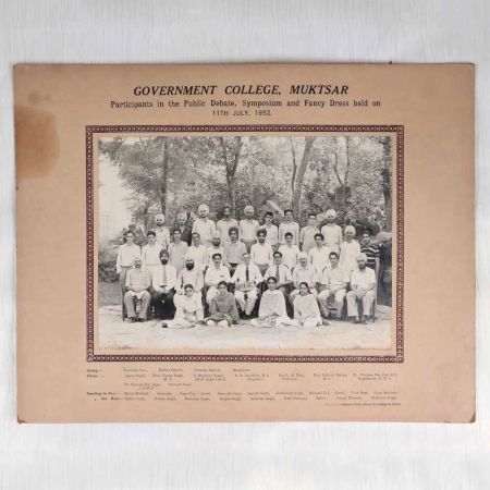 Government College Muktsar Vintage Group Paper Photograph