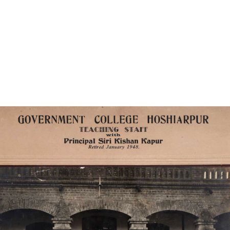 Vintage Paper Photograph of Government College Hoshiarpur for Collection