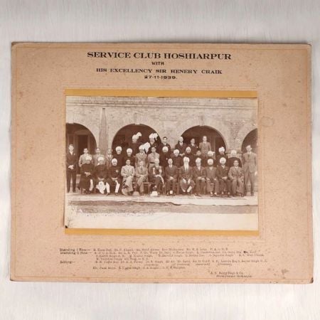 Vintage Paper Photograph of Service Club Hoshiarpur for Collection