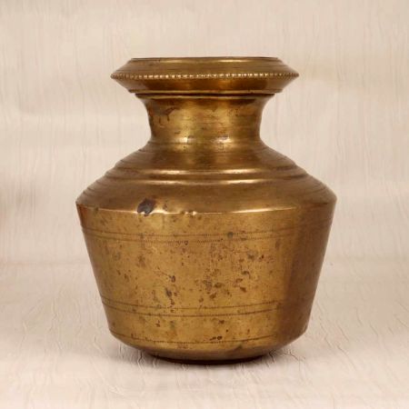 Handcrafted Traditional Finest Brass Holy Water Pot from South India