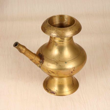 Handmade High-Quality Brass Holy Water Pot with Spout for Flower Decor