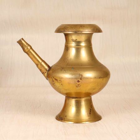 Handmade High-Quality Brass Holy Water Pot with Spout for Flower Decor