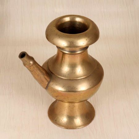 Himalayan Art Finest Brass Holy Water Pot with Spout for Decor
