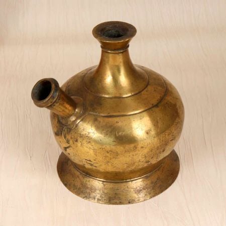 Vintage High-Quality Brass Hookah Base in Himalayan Art