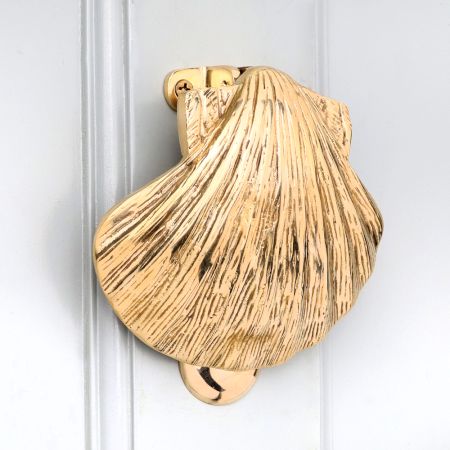 Golden Sea Shell Brass Door Knocker