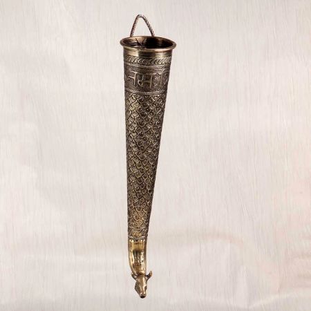 Handmade Traditional Brass Nandi Head Pipe for Temple