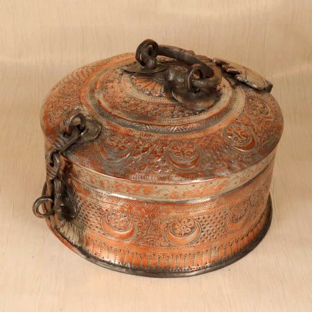 Islamic Art Premium Copper Jewelry Box from Hyderabad for Decor
