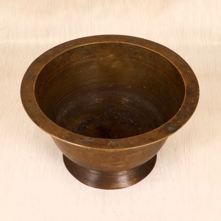 South Indian Art Brass Holy Pot in Brown Finish for Decor