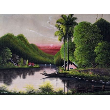 Stunning Paper Painting of Scenery for Hanging Decoration