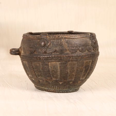 Traditional Handmade Brass Rice Measurement Bowl from Odisha