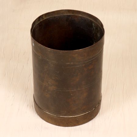 Plain Brown Finish Vintage Brass Rice Measurement Pot