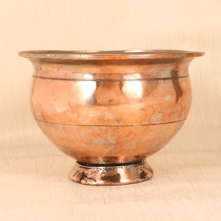 Shiny Brown Finish Copper Fruit Bowl for Home Decoration