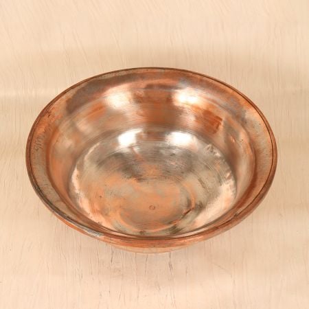 Finest Plain Brown Finish Copper Fruit Bowl for Decoration