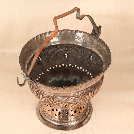 Handmade Beautiful Copper Bucket with Handle for Decoration