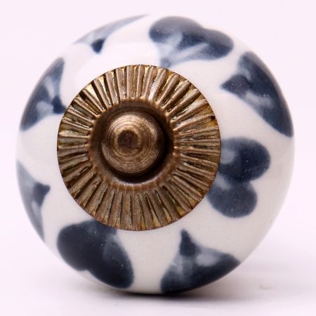 Grey Heart Ceramic Knob (1)