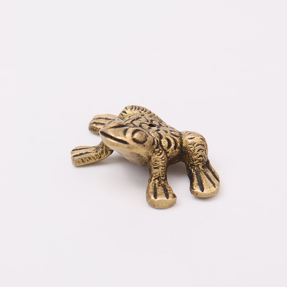 Brass Antique Golden Frog Agarbatti/ Incense Holder Stand