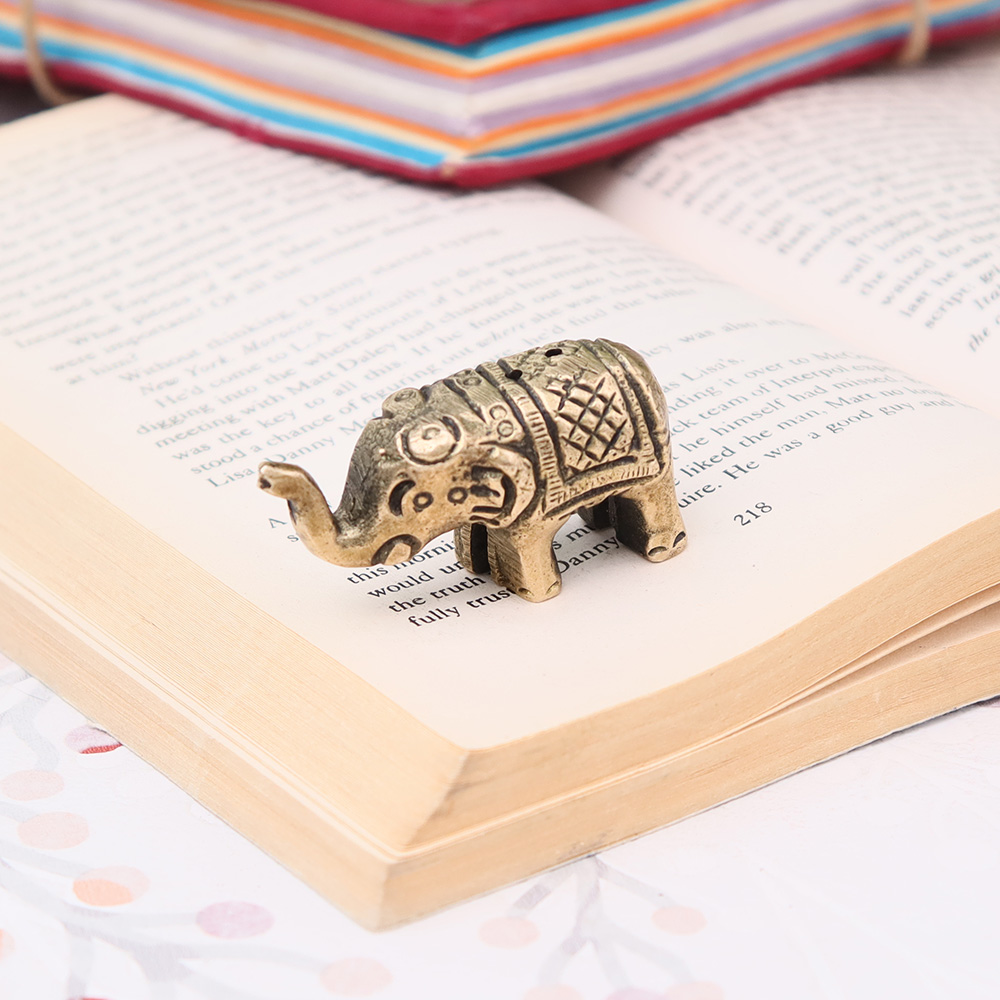 Brass Gold Elephant Incense Holder Stand