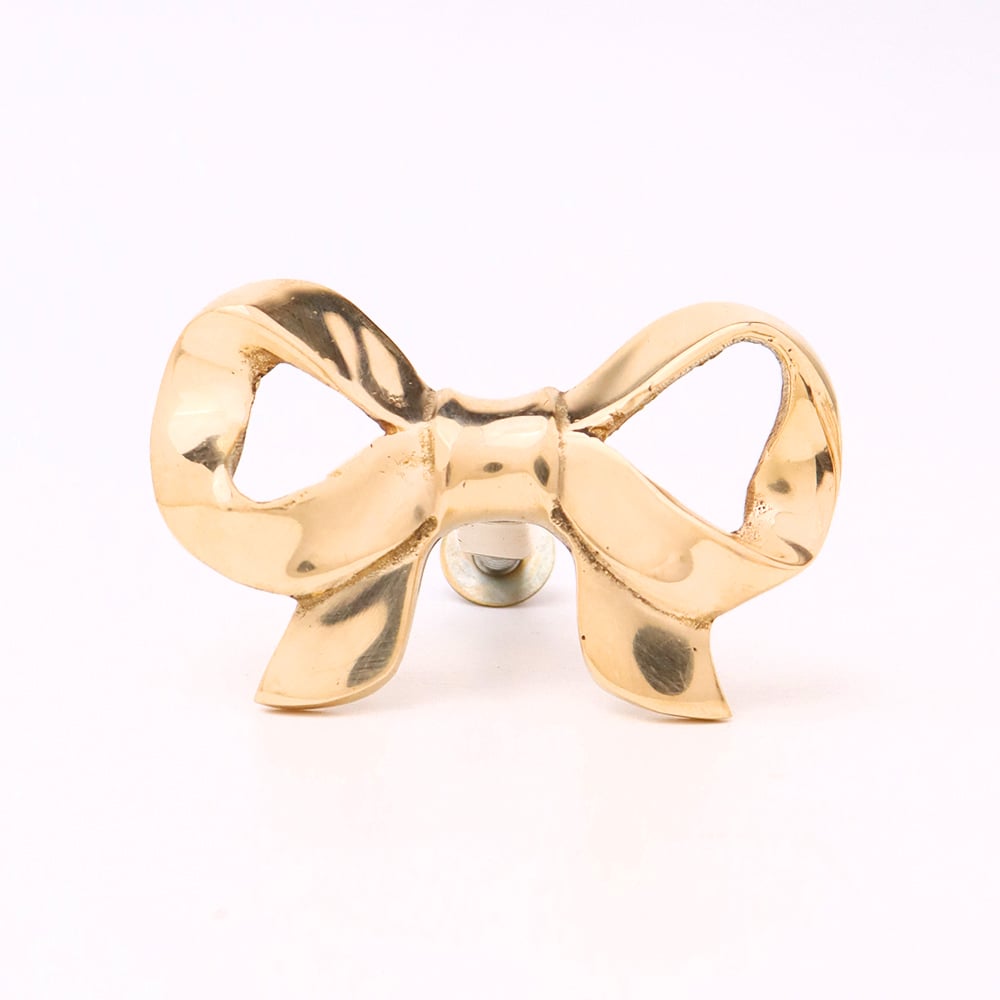 Brass Modern Gold Bow Drawer Knob