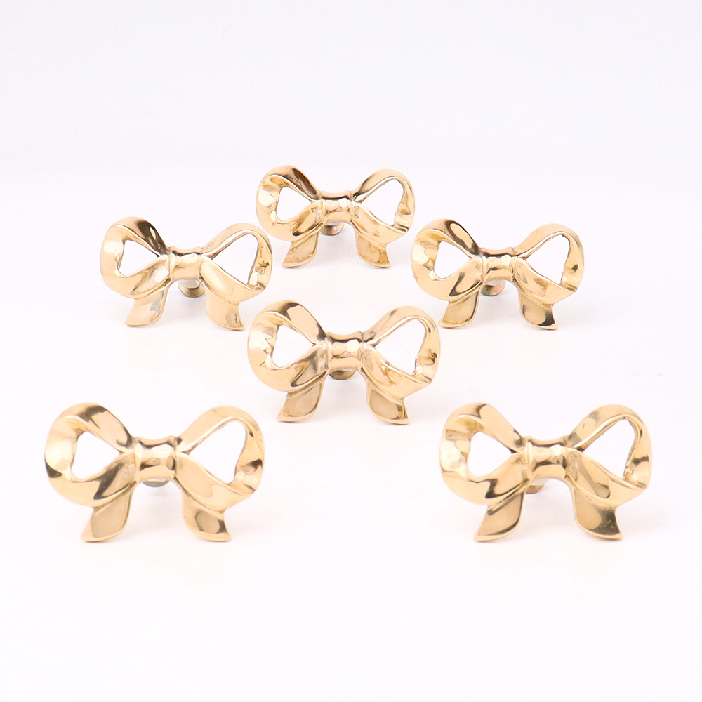 Brass Modern Gold Bow Drawer Knob