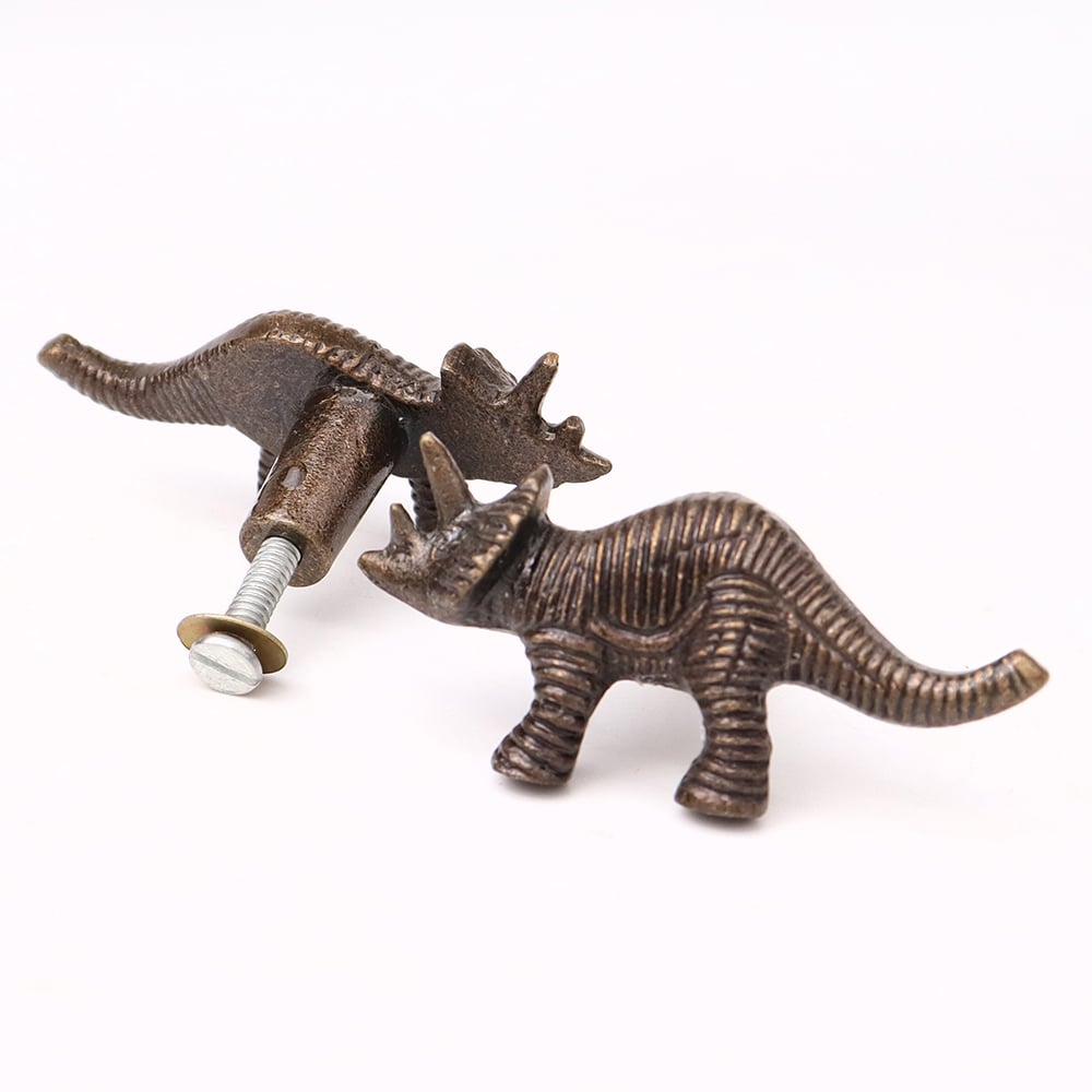 Antique Modern Iron Rhinoceros Cabinet Knob