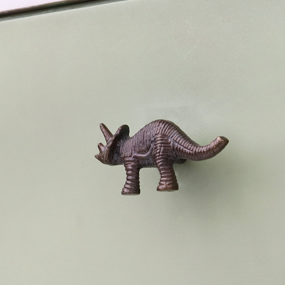 Antique Modern Iron Rhinoceros Cabinet Knob