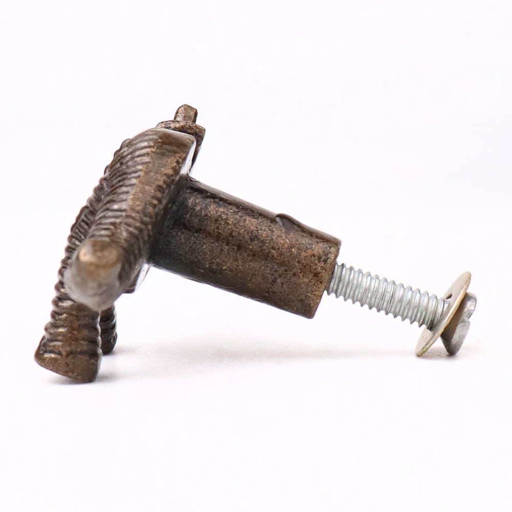 Antique Modern Iron Rhinoceros Cabinet Knob