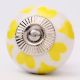 Yellow Heart  Ceramic Drawer Knob