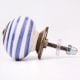 Navy Blue Striped Knob