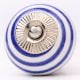 Navy Blue Striped Knob