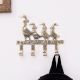 Brass Mother and Baby Geese Wall Hook Key Holder