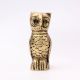 Antique Golden Brass Standing Owl Incense Stick Holder
