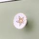 Golden Flower Ceramic Kitchen Cabinet Knob