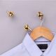 Solid Golden Knot Brass Wall Hooks-Pack of 3