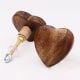 Brown Wooden Heart Drawer Knob