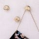 Modern Solid Golden Shell Brass Wall Hooks-Pack of 3