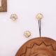Modern Solid Golden Shell Brass Wall Hooks-Pack of 3